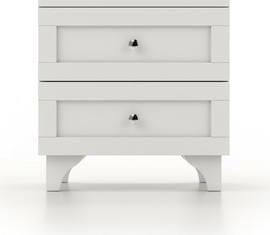 Twins design זוג שידות לילה 2 מגירות דגם סיד SIDE לבן מבית Twins Design