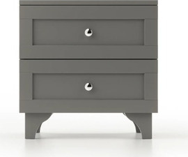 Twins design זוג שידות לילה 2 מגירות דגם סיד SIDE אפור מבית Twins Design