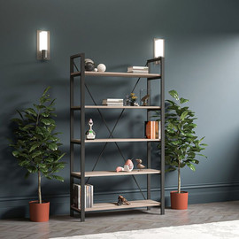 Twins design ספריה קלאסית ברוחב 70 ס"מ דגם דניז DENIZ מבית Twins Design - חום בהיר CORDOBA