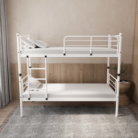 Twins design מיטת קומותיים ממתכת דגם נובה מבית Twins Design - 80/190-לבן