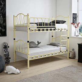 Twins design מיטת קומותיים ממתכת דגם פפאתיה מבית Twins Design  - 90/190-קרם