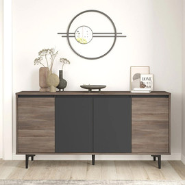Twins design קונסולה מפוארת ברוחב 160 ס"מ צבע עץ משולב אפור דגם Gracia מבית Twins Design
