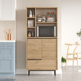 Twins design ארון שירות עם מדפים ו-3 דלתות לאחסון מרבי דגם Rudolph מבית Twins Design - עץ