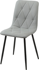 Twins design סט 4 כיסאות לפינת אוכל אפור דמוי עור דגם KUALA מבית Twins Design