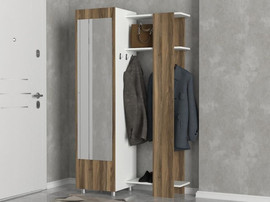 Twins design ארון כניסה משולב מתלה מראה ומקום לנעליים דגם פיונה מבית Twins Design