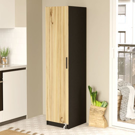 Twins design ארון שירות מזווה ב-2 צבעים לבחירה דגם אלמוג מבית Twins Design - שחור בשילוב עץ