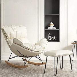 Twins design כיסא נדנדה מרופד עם הדום דגם נוגה מבית Twins Design