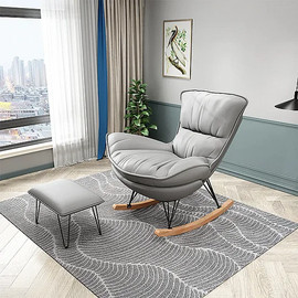 Twins design כיסא נדנדה מרופד עם הדום דגם נוגה מבית Twins Design