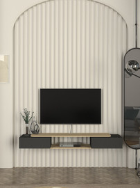 Twins design מזנון צף זוהר - יוקרה עכשווית בעיצוב אובלי מבית Twins Design