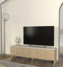 Twins design מזנון טלוויזיה 150 ס"מ דגם קאיה מסדרת Valoria - בוהו שיק בעיצוב טבעי מבית Twins Design