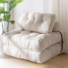 Twins design כורסה נפתחת למיטה דגם Cube Relax | בד קורדרוי יוקרתי | נפתחת באורך 190 ס״מ