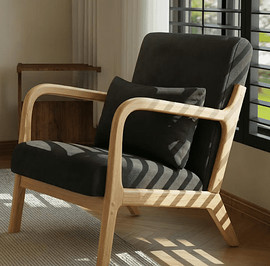 Twins design כורסא מעוצבת דגם נויה בצבע שחור מבית TWINS DESIGN