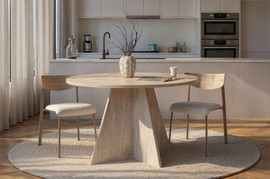 Twins design שולחן אוכל דגם רושל בצבע טרווטרין מבית Twins Design