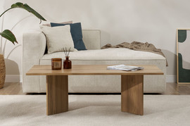 Twins design שולחן סלון מרובע בצבע אלון דגם בועז מבית Twins Design
