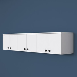 Twins design ארון שירות צף בצבע לבן דגם קסנדרה מבית Twins Design