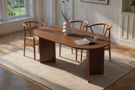Twins design שולחן אוכל Natura – עיצוב יוקרתי בגוון אגוז טבעי
