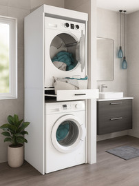 Twins design ארון שירות כפול למכונת כביסה ומייבש דגם מיראן מבית TWINS DESIGN