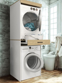 Twins design ארון שירות כפול למכונת כביסה ומייבש דגם מיראן מבית TWINS DESIGN