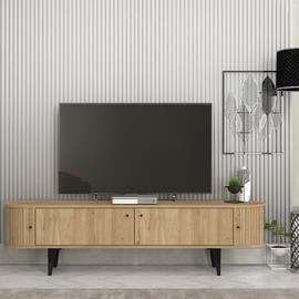 Twins design מזנון טלוויזיה דגם "סולאריס" בסגנון סקנדינבי-מודרני ברוחב 180 ס"מ מבית Twins Design
