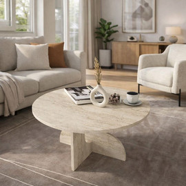 Twins design שולחן סלון ברוחב 75 ס"מ בצבע טרווטרין דגם אודם מסידרת Mara מבית Twins Design