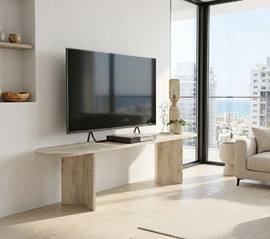 Twins design שידות טלוויזיה ברוחב 180 ס"מ בצבע טרווטרין דגם Netz מבית TWINS DESIGN