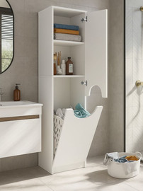 Twins design ארון שירות משולב סל כביסה דגם רותם מבית Twins Design