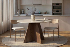 Twins design שולחן אוכל עגול דגם מונטה מבית TWINS DESIGN