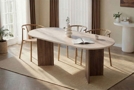 Twins design שולחן אוכל אובלי דגם מונטה מבית TWINS DESIGN