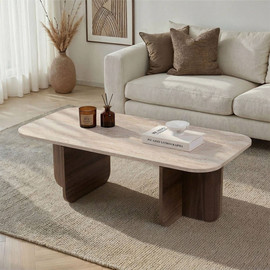 Twins design שולחן סלון דגם לורנו בגוון טרוורטין מבית Twins Design