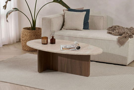 Twins design שולחן סלון דגם בלנו בגוון טרוורטין מבית Twins Design
