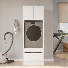 Twins design ארון שירות למכונת כביסה בצבע לבן דגם נויאל מבית Twins Design