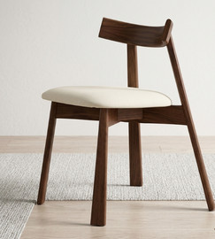 Twins design זוג כיסאות אוכל עשוי עץ בצבע  אגוז בשילוב קרם   דגם Milan מבית Twins Design