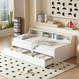Twins design מיטת ילדים ונוער עם מגירות אחסון דגם SUN מבית TWINS DESIGN
