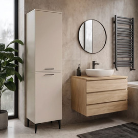 Twins design ארון שירות ואחסון רב-תכליתי עם תא כביסה נשלף דגם סינגה מבית Twins Design
