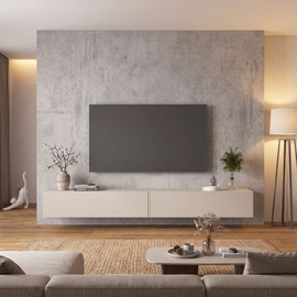 Twins design מזנון צף מעוצב רוחב 241.8 ס"מ דגם אספאנס במגוון צבעים מבית Twins Design