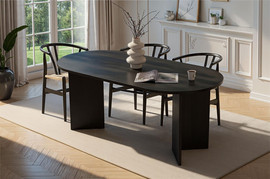 Twins design שולחן אוכל דגם מולר בצבע שחור מבית Twins Design