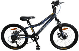 Hajoj Connect אופני הרים לילדים קונקט MTB במידה "20 עם 6 הילוכים, בלמי דיסק ובולם זעזועים קדמי - אפור/כחול