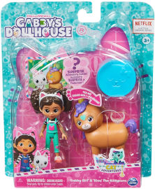 Gabby's Dollhouse סט משחק עם בובות גבי וקיקו + אביזר הפתעה