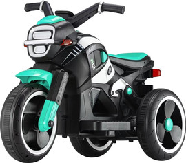 טוויסט אופנוע 3 גלגלים חשמלי ממונע 6V מיני פוליס Mini Police עם אפקטים קוליים ותאורה - כחול