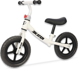 Skater אופני איזון ודחיפה קלילים עם גלגלי "EVA 12 לגילאי שנתיים ומעלה - גלגלים שחורים