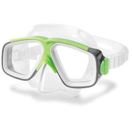 INTEX משקפת צלילה לילדים Surf Rider לגיל 8+ מגומי היפואלרגני עם עדשות פוליקרבונט קשיח - ירוק