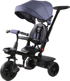 Toyland תלת אופן 3 ב 1 דגם TRIFUN עם כיסא נשכב ומסתובב 360 וגלגלי EVA ללא תקרים - כחול