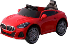 סלקטד מכונית ממונעת 12V בדמות BMW Z4 עם אפקטים, אורות ושלט רחוק עם כפתור עצירת חרום - אדום