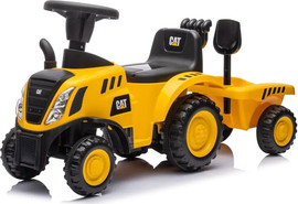 CAT בימבה טרקטור קטרפילר CAT עם אורות וצלילים, עגלה מתחברת ו 2 כלי חפירה למשחק