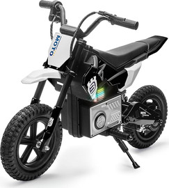 סלקטד אופנוע מוטוקרוס ממונע חשמלי לילדים 36V בעיצוב שטח מקצועי - שחור/לבן