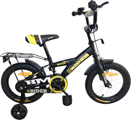 Toyland אופניים לילדים BMX מושב מתכונן, פעמון וסבל אחורי - 18 אינץ שחור