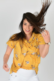 IMAHOT חולצת גילת חרדל להריון והנקה