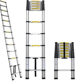 Telescopic סולם אלומיניום טלסקופי בודד 3.8 מטרים – מותג TELESCOPIC