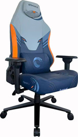 Gamerz כיסא גיימינג ארגונומי מתכוונן Cobra כחול בעיצוב ספורטיבי ונושם, מבית Gamerz