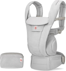 ergobaby מנשא כותנה ארגונומי לתינוק מגיל לידה במהדורת דלוקס דגם Omni Deluxe Cotton צבע המנשא pearl-grey